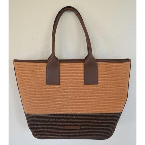 Brunello Cucinelli Tote Bag Leather & Raffia - Picture 3 of 11